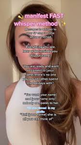 Whisper Method Messages for Specific Person Manifestation