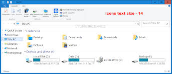 If you frequently use your desktop to launch programs, you might be interested in changing your desktop icons' size. Change Icons Text Size In Windows 10 Tutorials