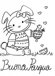 Altro Hello Kitty Buona Pasqua Disegno Da Colorare Disegni Da