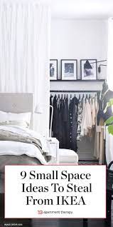 12 Clever Small Space Ideas To Steal From Ikea Ikea Small Spaces Ikea Small Bedroom Living Room And Bedroom Combo