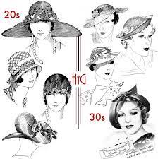 1920s Style Jazz Era Fashion Hats Vintage Vintage Millinery
