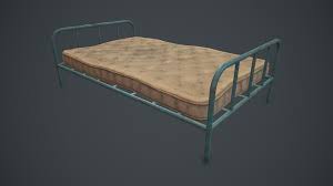 Air mattresses are a great solution when you need to offer guests a bed for the weekend or if your own bed is temporarily unavailable. 3d Old Metal Bed Frame And Mattress Pbr Vr Cgtrader