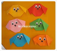 Preschool Okuloncesi Kindergarten Sanatetkinligi Kidscraft Ailekatilimi Artikmateryal Kopek Origami Kaliplietkinlik Parma Origami Sanat Okul Oncesi
