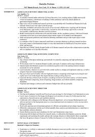 Associate Scientific Director Resume Samples Velvet Jobs