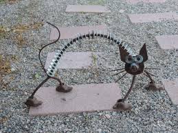 Cat Yard Art Schrottplatzkunst Schweisskunst Metallbaum