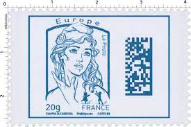 C'est une mauvaise nouvelle : Timbre Marianne Europe Code Datamatrix Wikitimbres