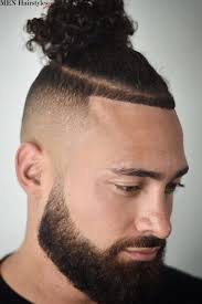 Cool Top Knot Styles For Men Top Knot Hairstyles Mens Hairstyles Man Bun Curly Hair