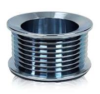 2.5" (62mm) 8 rib pulley, zinc plated corrosion resistant