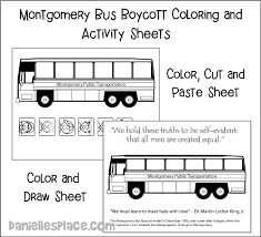 King gained national attention as a leader and activism was stimulated in the south. Montgomery Bus Boycott Coloring Sheet And Activity Sheet From Www Daniellesplace Com Rosa Parks Activities Activities Black History Month Activities