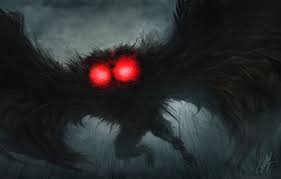 Mothman, mothman is a legendary creature reportedly seen in the point pleasant area of west virginia from 15 november 1966 to 15 december 1967. Wallpaper Fear Monster Horror Evil Burning Eyes In The Dark Black Wings Nightmare Mofman Mothman Chelovek Motylyok Images For Desktop Section Fantastika Download