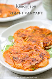 Kimchi Pancake Recipe Kimchijeon Easy Korean Bapsang Recipe Kimchi Pancake Kimchi Pancake Recipe Kimchi