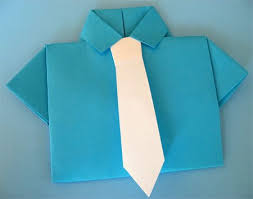 Glue isn't necessary to secure the collar but can be added. Father S Day Shirt And Tie Origami Card Alpha Mom