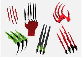 Scary Claws Ripping Claw Tattoo Scary Vector Art