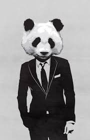 Black And White Panda Wallpaper Skyler El Traje Es Nergo Panda Art Panda Wallpapers Animal Art
