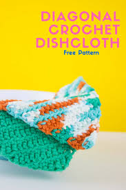 Perfect for a towel, skirting of lace top, throw, afghan, scarf, shawl, baby blanket, curtain insert and more! Do It Your Freaking Self Diagonal Crochet Dishcloth With Free Pattern Do It Your Freaking Self