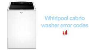 Your browser can't play this video. Whirlpool Cabrio Washer Error Codes Ul Washer And Dishwasher Error Codes And Troubleshooting