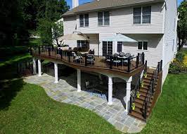 Stonedeks offers a revolutionary raised deck system that replaces wood decks with stone pavers and floating tiles! Elevated Deck Designs Safety Features For Above Ground Decks