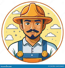 Male Farmer Hat Stock Illustrations