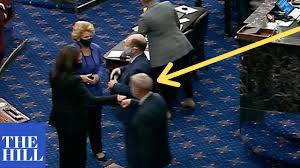 Graham later said that the gesture was just him being friendly — though a chorus of republican congressmen reportedly wished harris congratulations this week. Watch Lindsay Graham Gives A Fist Bump To Kamala Harris Youtube