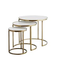 Brass And Marble Round Nest Of 3 Tables Kahve Masasi Ic Mekan Fikirleri Mobilya