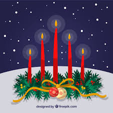 Free Vector Background With Thin Red Christmas Candles