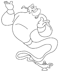 Just want share this genie coloring pages on disney aladdin cartoon kids. Aladdin Genie Coloring Pages Coloring Pages