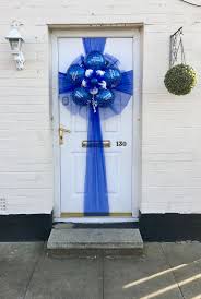 Royal Blue Balloon Door Decoration Door Bow Balloon Door Door Bows Christmas