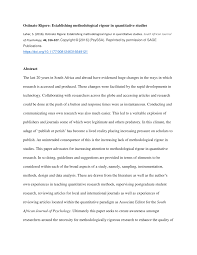 Slater), culture and communication (mccann, ota, giles. Pdf Ostinato Rigore Establishing Methodological Rigour In Quantitative Research