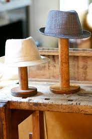 Large Vintage Wooden Spools Hat Stands Diy Hat Rack Vintage Wooden Spools Wooden Spools