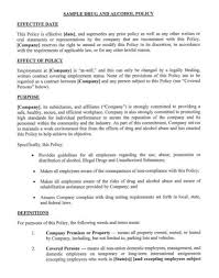 Pin On Drug And Alcohol Policy Template