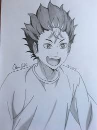 Nishinoya Yuu In 2020 Anime Character Drawing Anime Drawings Sketches Anime Canvas Art