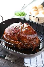 This brown sugar maple crock pot ham recipe will be the star of the show and the easiest ham you'll ever make! Brown Sugar Mustard Glazed Ham Dessert Now Dinner Later