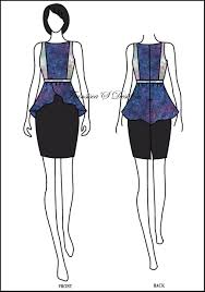 Tentu penampilan menarik akan didapatkan saat menggunakan. Blouse Peplum Asimetris Kombinasi Potongan Dada Busana Batik Desain Blus Gaun Batik