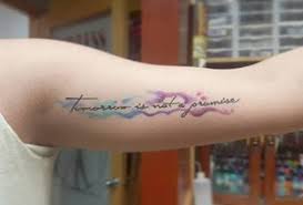 Birds of paradise writing live for yolo tattoos by. Tomorrow Is Not A Promise By Painlessjames On Deviantart