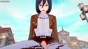 Mikasa Ackerman from Attack on Titan Gives You A Footjob Hentai POV