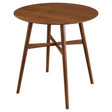 Mid Century Pub Table Walnut Target Marketing Systems Dining Table In Kitchen Dining Table Round Wood Dining Table