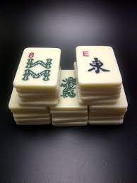 25 Mahjong Game Piece Tiles For Crafting Jewelry Making Etsy Mahjong Game Pieces Crafts