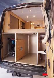 As With All Sportsmobiles Storage Is Maximized Custom Maple Baltic Birch Cabinets And Drawers Were Install In 2020 Camper Beds Van Interior Sprinter Camper Conversion
