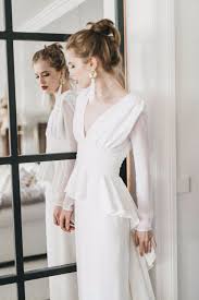 Cherubina Bridal Collection White Chiffon Dress Long Event Dresses Wedding Dresses Simple