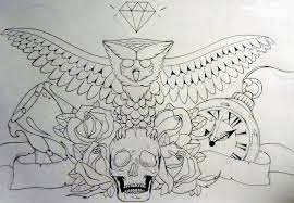 Owl Skull And Roses Owl Tattoo Chest Owl Tattoo Tattoo Stencils