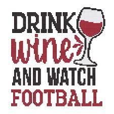 Drink and beverage cross stitch patterns stitch up your favorite tasty beverage with these drink and beverage themed cross stitch patterns. Drink Wine And Watch Football Counted Cross Stitch Pattern