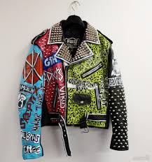 Wheedle Painted Leather Jacket Hand Painted Leather Jacket Painting Leather