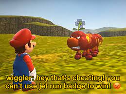 🌟star & bear😈 on X: If wiggler gets mad at the players for using badges  to win a wiggler race. #Mario #SMG4 #SuperMarioBrosWonder  t.cozerI2YU6U2  X