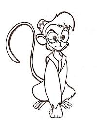 Kindergarten,preschool,first grade aladdin and abu from aladdin coloring pages worksheets to practice and develop art and craft skills. Abu 3 My Favorite Monkey Disney Art Drawings Disney Character Drawings Drawings