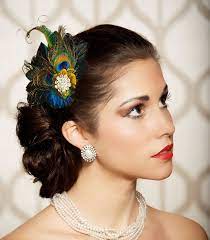 Peacock Feather Hair Clip Fascinator Bridal Head By Gildedshadows Feather Hair Pieces Wedding Headpiece Vintage Hair Pieces