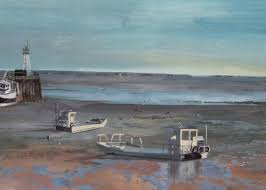 Cancale L Etale Vue Du Port De La Houle A Marree Basse Gouache 29 7x42cm Peinture A La Gouache Par L Artiste Peintre O Cancale Gouache Artiste Peintre