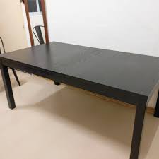 Ikea Bjursta Extendable Dining Table Black Brown Price Drop Furniture Home Living Furniture Tables Sets On Carousell