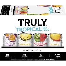 Every batch is made with simple, . Truly Hard Seltzer Tropical Mix Pack Beer Ptacek S Iga