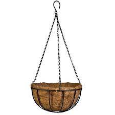 Tureclos Hanging Basket Planter Metal With Coconut Coir Liner Wire Flower Holder Porch Pots Hanger 8 Inch Walmart Com In 2021 Metal Hanging Planters Hanging Baskets Hanging Flower Baskets