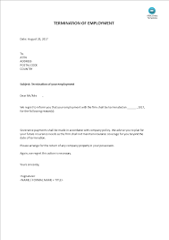 The temporary freeze of your passcodes have become permanent. Termination Of Employment Notice Templates At Allbusinesstemplates Com